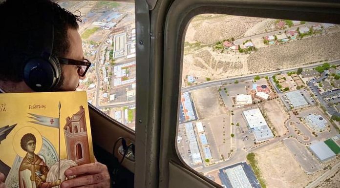 Orthodox Priest Blesses El Paso From the Skies With Holy Water