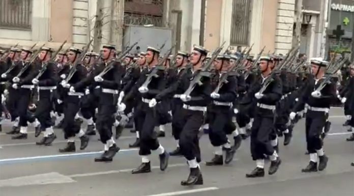 Greek Naval Cadets At the Parade: “Cyprus Is Greek, F…. Turkey!”