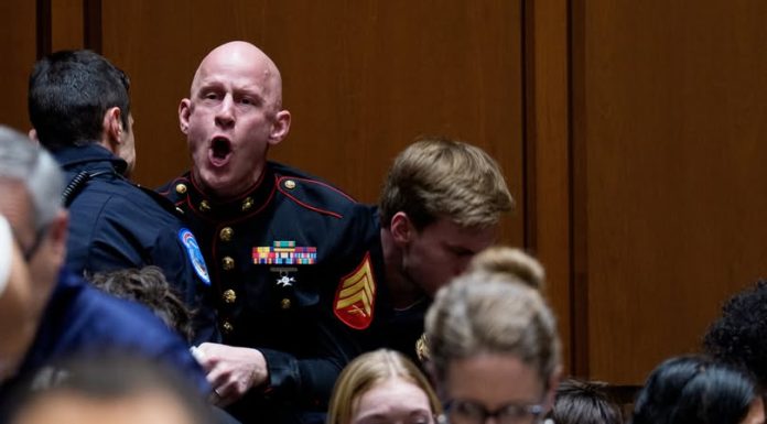 Marine Veteran Protests in the Senate: “Nobody Wants to Fight this War For Israel!”