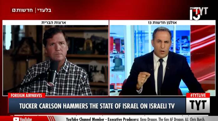 Tucker Carlson Schools An Arrogant Israeli Newscaster…
